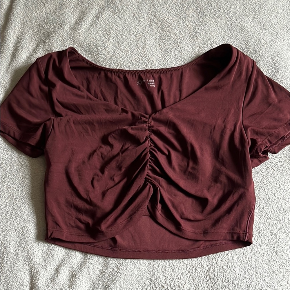 Aerie Red Crop Top with Stylish Design